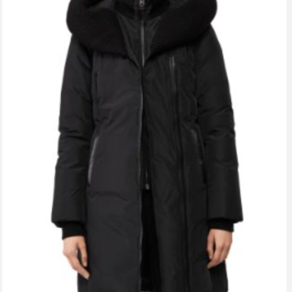 Mackage Brigid Cable Knit Collar Down Puffer Coat Medium - Picture 12 of 12